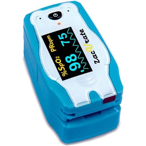 Zacurate Cute Digital Fingertip Pulse Oximeter Blood Oxygen Saturation Monitor - Animal theme