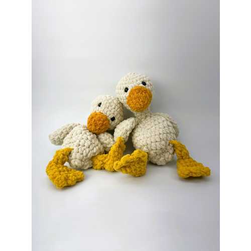 Handmade Plush Crochet Duck Toy – Chenille Mallard or Cream Duck – Soft Amigurumi Stuffed Animal for Kids, Children, or Collectors