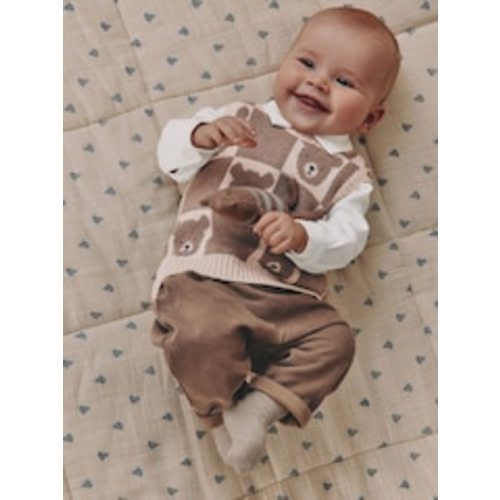 Buy Brown Baby Knit Vest Bodysuit and Trousers Set (0mths-3yrs) from Next USA