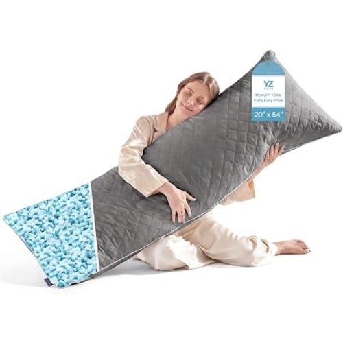 YZ HOME Long Body Pillow for Adults,Firm Body Pillow Shredded Memory Foam