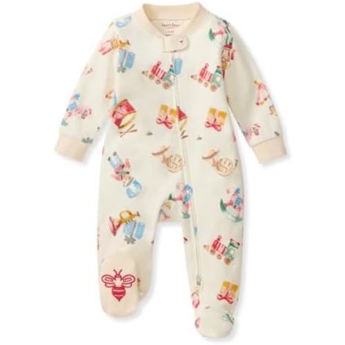 Burt's Bees Baby Baby Boys' Sleep and Play Pjs, 100% Organic Cotton One-piece Zip Front Romper Jumpsuit Pajamas