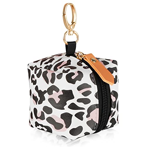 Accmor Baby Pacifier Case with Clip, Baby Pacifier Holder Pouch Box for Diaper Bag, Holds 2 Pacifiers for Travel Outdoor Activities, Small Baby Utensils,Black Leopard
