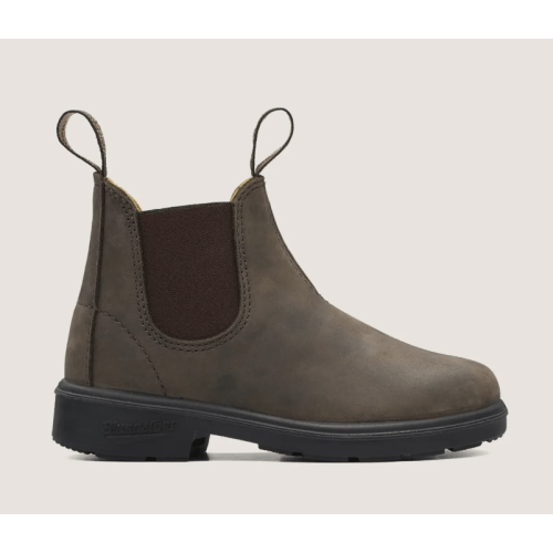 Rustic Brown Leather Chelsea Boots, Kids' Style 565 - Blundstone USA
