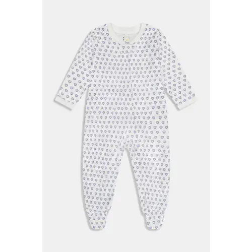 Infant Hearts Zipper Footie