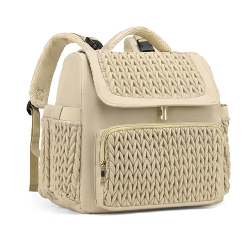 Awanhe Diaper Bag Backpack, Baby Bag with Changing Pad, Travel Waterproof Diaper Bag Tote, Newborn Essentials Must Haves, Luxury baby shower gifts for boys & Girls, Brown Taupe