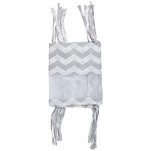 Little Love by NoJo Separates Collection Chevron Print Crib Liner, Grey/White
