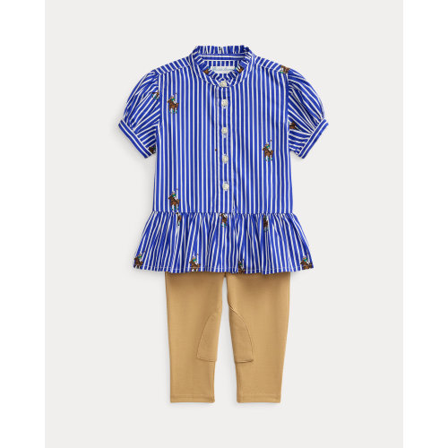 Polo Bear Cotton Shirt & Legging Set for Baby Girls | Ralph Lauren