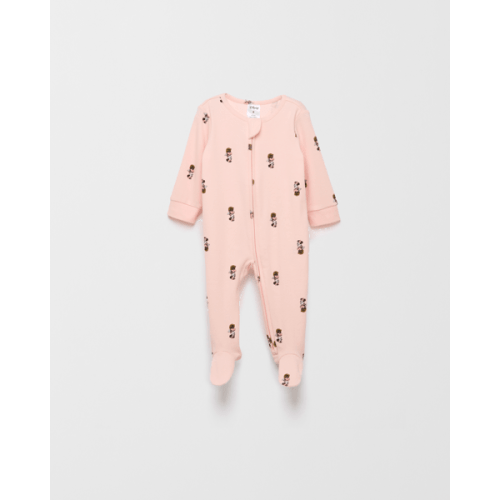 Baby Disney Organic Cotton Print Zip Coverall - Minnie Mouse
