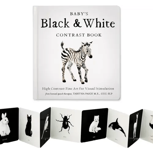 Baby's Black and White Contrast Book: High-Contrast Art for Visual Stimulation at Tummy Time (Tabitha Paige Children's Book Series)
