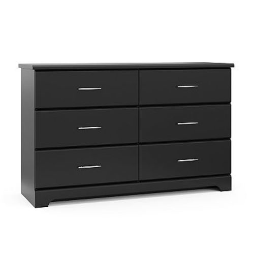 Storkcraft Brookside 6 Drawer Dresser in Black
