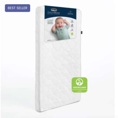HALO DreamWeave Breathable Crib Mattress | Toddler Mattress | GREENGUARD Gold