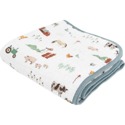 Cotton Muslin Quilt - Farmyard