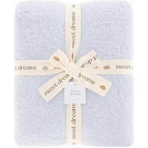 Sweet Dreams Soft 30x40 Baby Blanket - Breathable Blanket for Boys & Girls, Swaddle, Tummy Time (Blue)