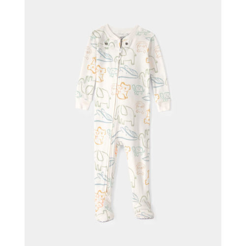 Baby Elephant 100% Cotton Snug Fit 1-Piece Pajama - Ivory | Carter's