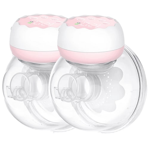 Yadala Breast Pump, Double Wearable Electric Hands-Free Breast Pump with 4 Modes, 12 Levels, Pink