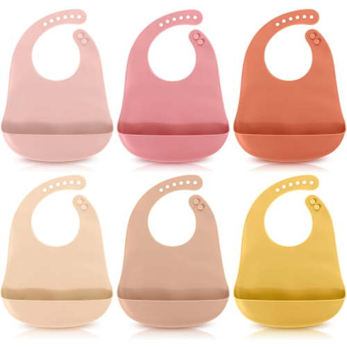 Lsupdaol Silicone Bibs Waterproof Silicone Baby Bibs Soft Adjustable Baby Feeding Unisex Kid Eating Supplies