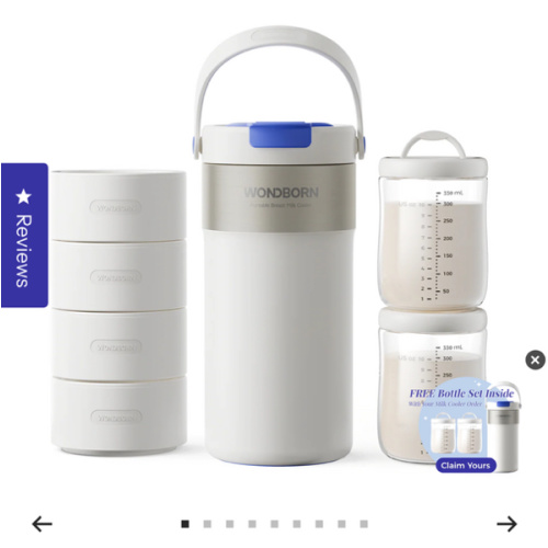 WONDBORN 22Oz Portable Breast Milk Cooler for Outdoors