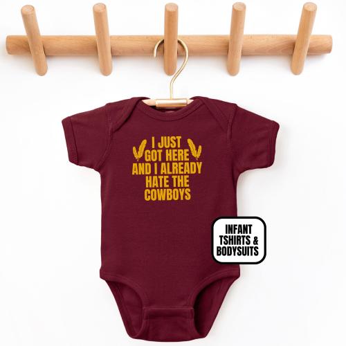 Infant Washington Football Shirt Bodysuit, Baby Shower Gift For Newborn, Game Day Apparel, Boys & Girls Sports Gear