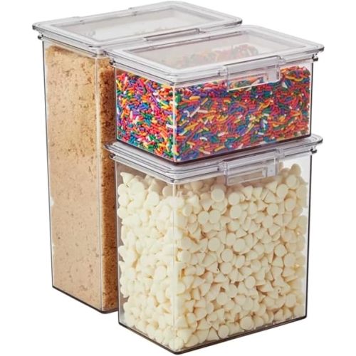 The Home Edit 3 Piece Canister Edit, Food Organizer and Storage Containers Clear