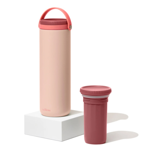 Portable Breast Milk Cooler & Extra Gel Ice Pack Bundle pink