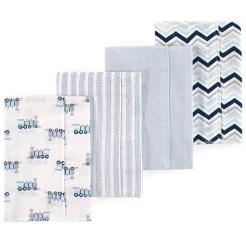 Little Treasure Luvable Friends Flannel Burp Cloths 4pk, Trains