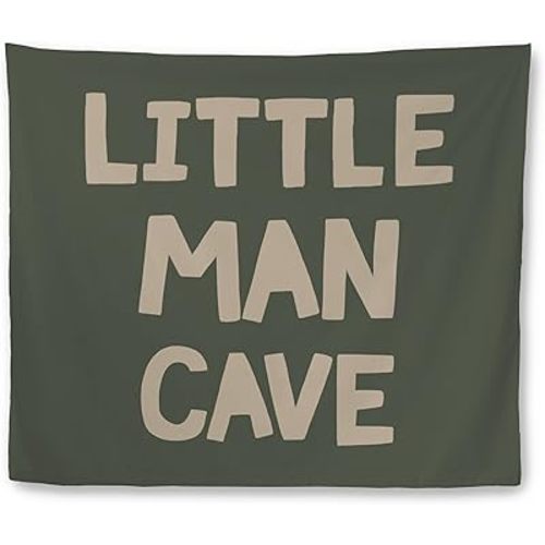 Mcehtle Boy Nursery Tapestry, Kids Room Wall Tapestries, Little Man Cave Green Minimalist Wall Hanging Decor for Kids Boys Toddler Nursery Bedroom Playroom Classroom, 50x60 Inch