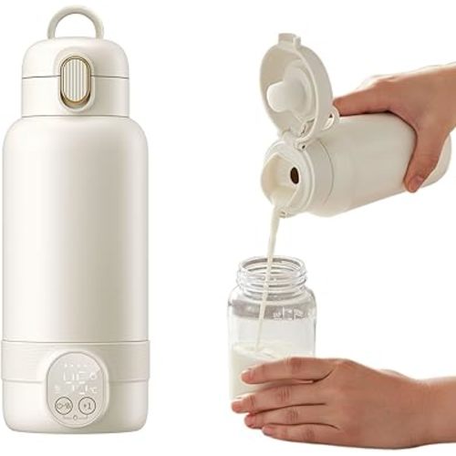 Portable Fast Heating Baby Milk Warmer for Travel,Baby Breastmilk & Water Warmer,Rechargeable 14000mAh Battery,Portable Bottle Warmer with 17 Ounces Capacity,Baby Feeding Water Warmer On the Go