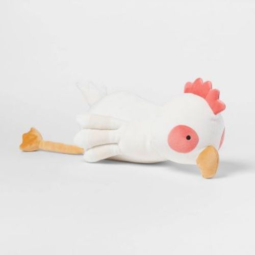 Chicken Weighted Plush Kids' Throw Pillow White - Pillowfort™