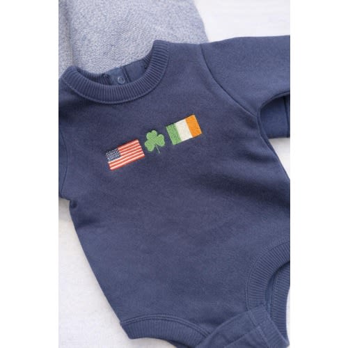 Newborn St Patrick’s Day Onesie • Irish American Baby Outfit • Shamrock Baby Bodysuit • Baby St Patrick Shirt • Embroidered Baby Gift