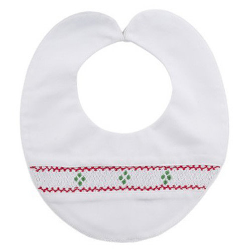 Smocked Holiday Bib