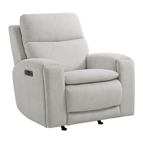 Eastern Shore Aiden Zero Gravity Power Nursery Glider in Almond