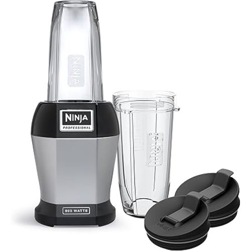 Ninja BL450C, Nutri Pro Personal Blender For Juices, Shakes & Smoothies, 18 and 24 Oz cups, Black/Silver, 900W (Canadian Version)