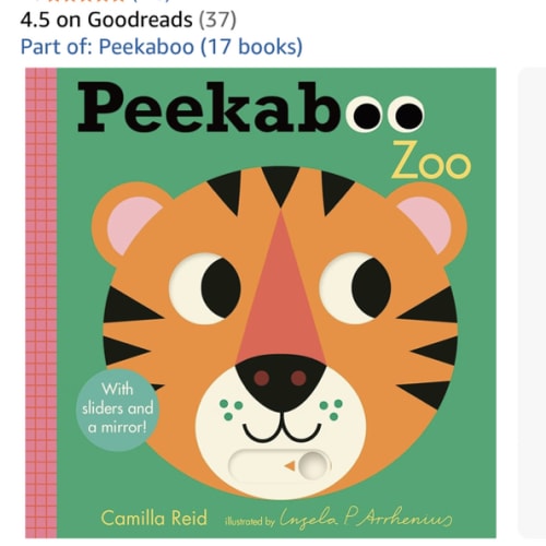 Peekaboo: Zoo: (An Interactive Board Book for Babies & Toddlers with Mirror & Sliders to Push, Pull, or Turn. Cute Zoo Animal Artwork Includes a Rhino, Hippo, Camel, & More.)