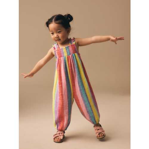Rainbow Stripe Strappy Jumpsuit (3mths-7yrs)