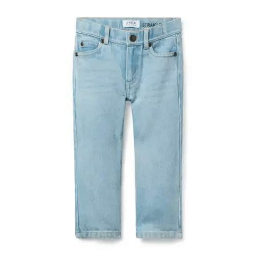 Boy Finley Light Wash Straight Jean In Finley Wash by Janie and Jack
