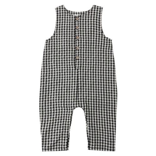 Gingham Cotton Blend Romper