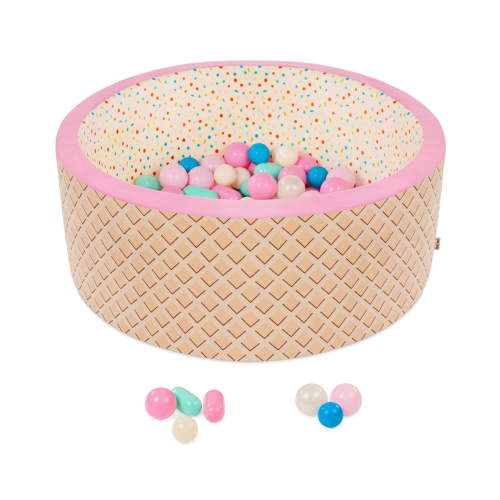 Battat Hop In Ball Pit Sweet Retreat Foam Ball Pit with 65+ Balls and Washable Cover, Toddler and Preschool Indoor Toy