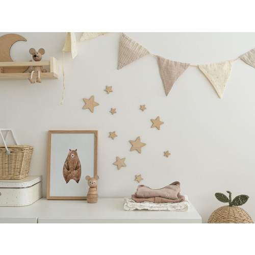 Wooden Star Shaped Wall Decor