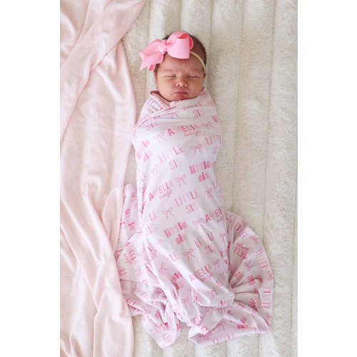 Personalized Swaddle Blanket | Little Sis