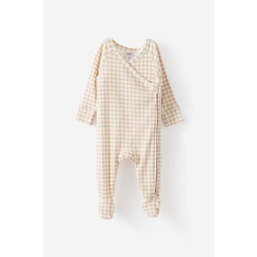 Organic Pointelle Cross Over Zip All In One