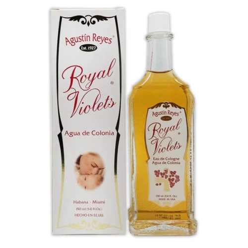 Royal Violets Eau de Cologne Gently and Refreshing for Baby Skin, Relaxing Aroma, 2-Pack of 5.0 FL Oz, 2 Glass Bottles