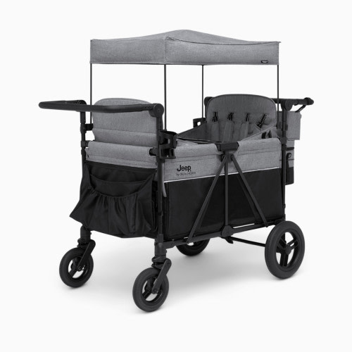 Delta Children Jeep Wrangler Deluxe 4 Seater Stroller Wagon - Grey