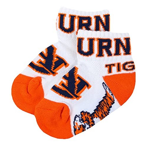 Donegal Bay NCAA Auburn Tigers Unisex Auburn Baby Qtr Sockauburn Baby Qtr Sock, Blue, BAX 12-24 Months