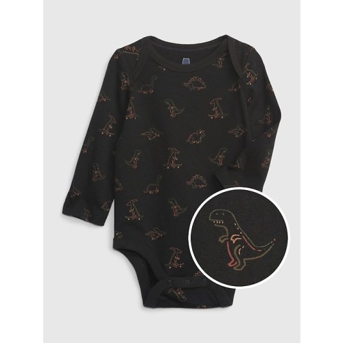 Baby 100% Organic Cotton Graphic Bodysuit in dino, size: 12-18 M