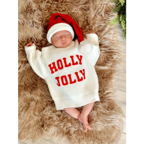 Knit Sweater, Holly Jolly