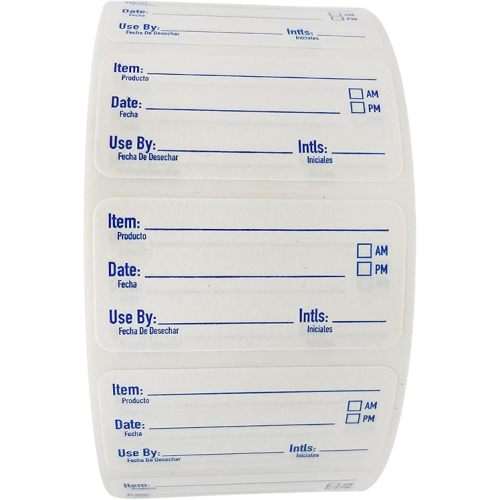 Dissolvable Food Labels for Containers 2x1 - 250 Canning Labels for Jars, Washable Storage Labels, Removable Freezer Stickers for Food Containers