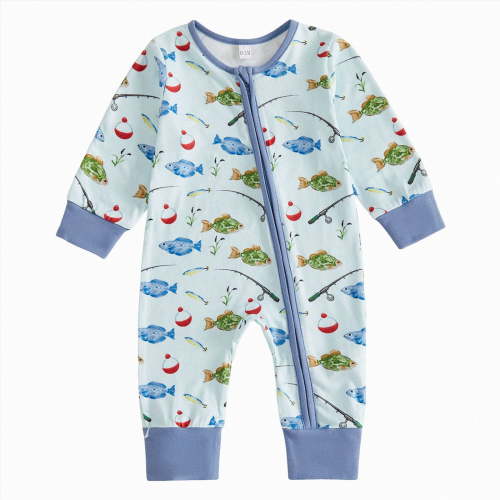 larppty Fishing Themed Baby Boy Clothes Zipper Romper Zip up One Piece Outfit | Baby boy fishing outfit, Baby boy one piece romper jumpsuit, Zipper closure, for fishing, holiday and casual daily