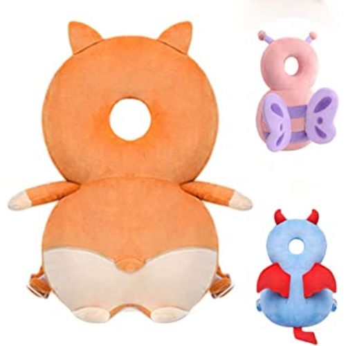 JunNeng Toddler Baby Head Protection Cushion Backpack Wear,Orange Cogri