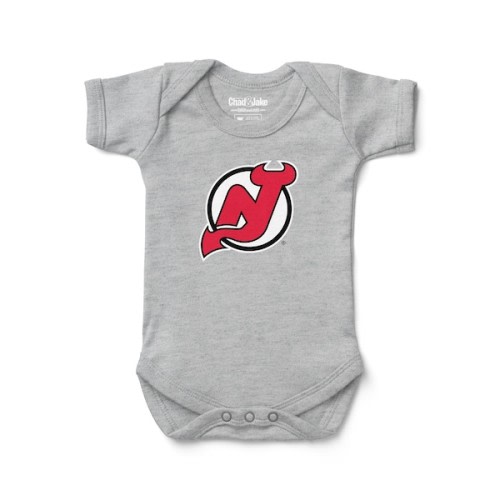 New Jersey Devils Chad & Jake Infant Primary Logo Bodysuit - Heather Gray