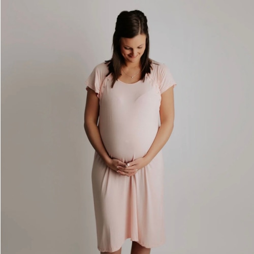 Pink Mommy Labor and Delivery Nursing Hospital Gown – Three Little Tots
